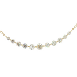 14K Yellow Gold Graduated Diamond Necklace (1.00 CTW) | 18"
