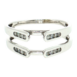 14K White Gold Diamond Wrap Enhancer Wedding Band Size 7.75