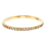 14K Yellow Gold Pavé Diamond Wedding Band Size 6.75 | 0.14ctw