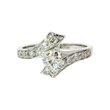 14K White Gold 0.75 TWT Round Diamond Engagement Ring